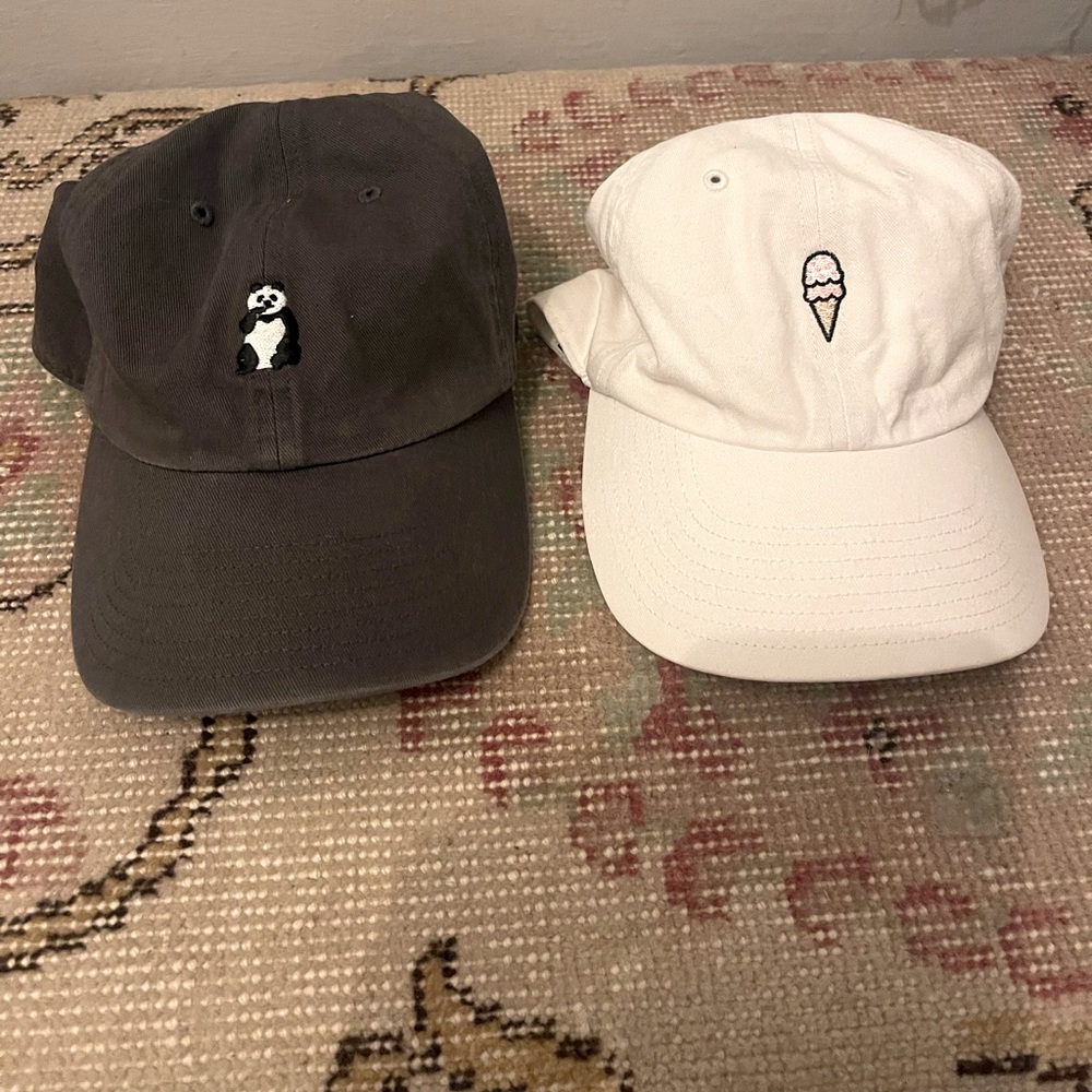 47 ~ Bundle (2 hats for one price) Ice Cream & Panda